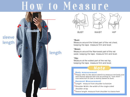 Chouyatou women's wool trench coat with double breasted design and notch lapel