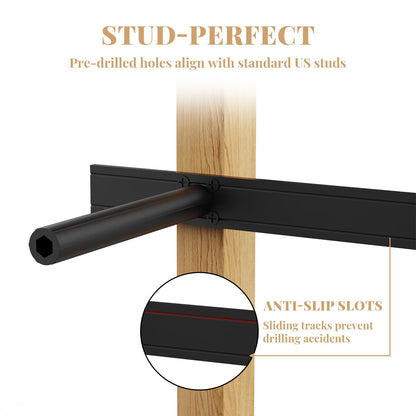 Floating shelf brackets — Heavy duty blind support hardware with drillable backplate