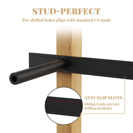 Floating shelf brackets — Heavy duty blind support hardware with drillable backplate