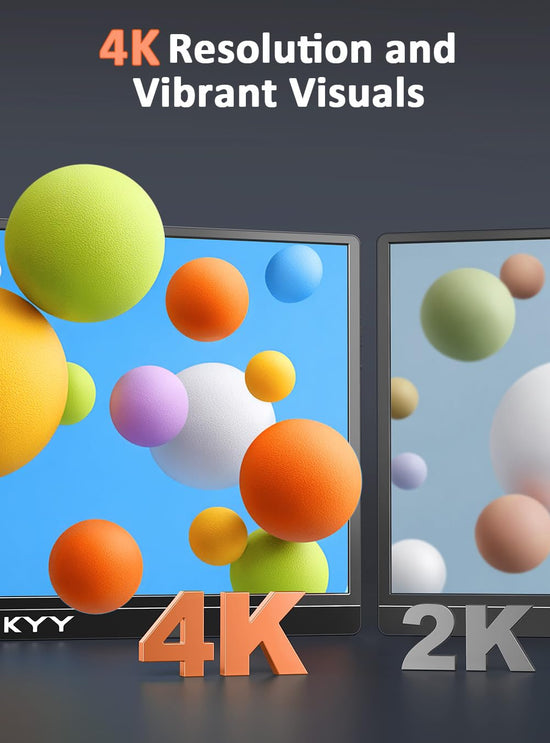 KYY 15.6 portable monitor with smart cover and speakers. Plug and play external monitor for laptop, PC, phone, Mac, Xbox, PS4.