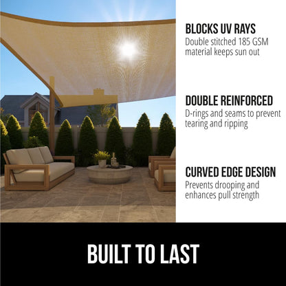 Shade sail — Heavy duty UV protection and breathable design by Gorilla Grip