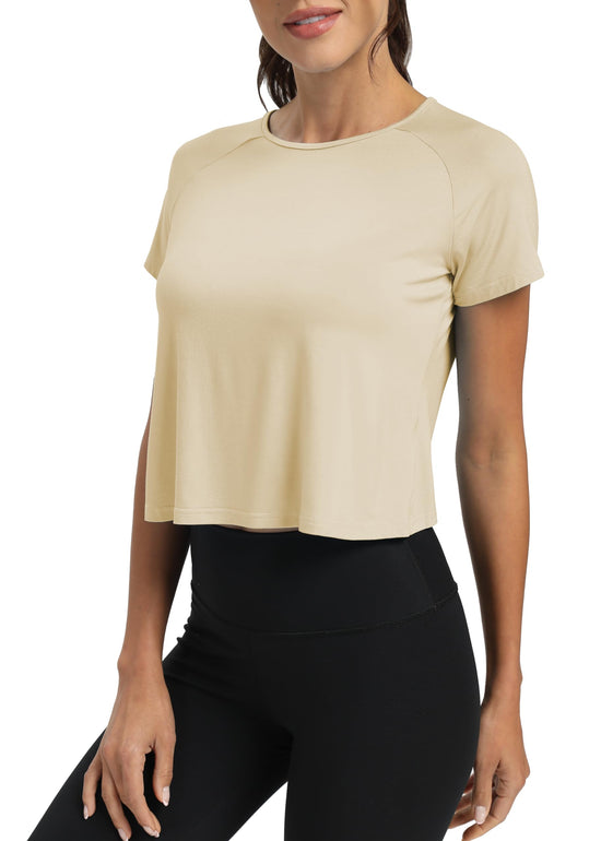 Mippo workout shirt — cropped split back design for women