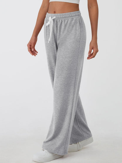 PANTS — Wide leg sweatpants with pockets for casual wear and workouts
