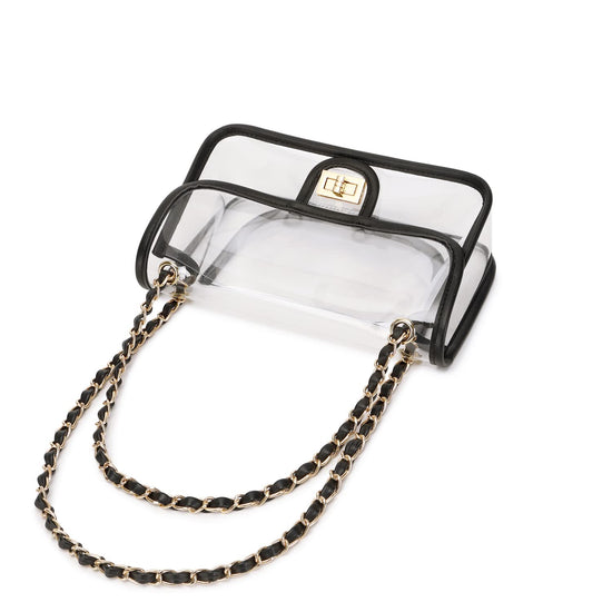 LAM GALLERY clear handbag with chain for stadium and concert use