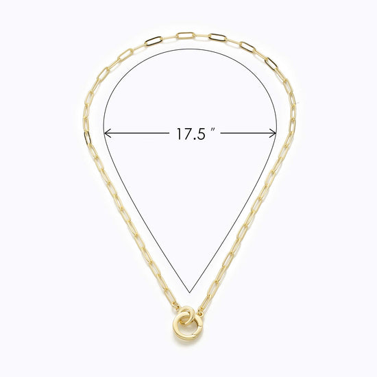 LANE WOODS paperclip necklace — 14K gold plated dainty link chain jewelry for women