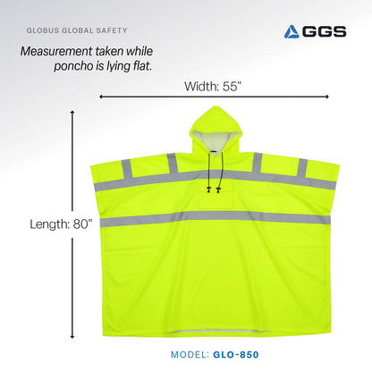 GGS rain poncho — high visibility and waterproof design with drawstring hood