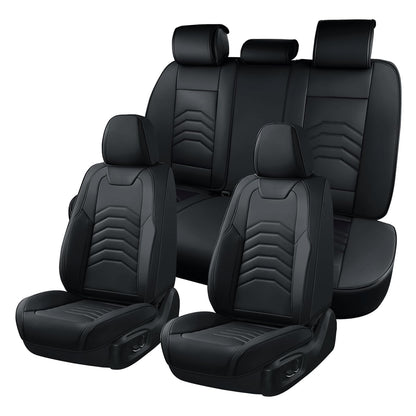 Coverado car seat cover - luxury faux leather waterproof for five seats