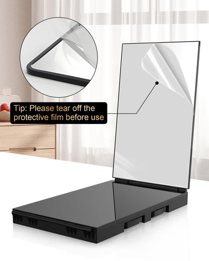 JUSRON home mirror — 360 viewing angle with anti-fog HD glass