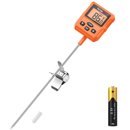 TempPro TP510 waterproof digital candy thermometer with pot clip, 10 probe length