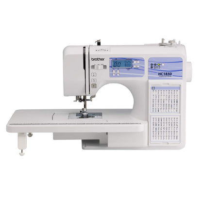 Brother HC1850 sewing machine — 130 built-in stitches and wide table