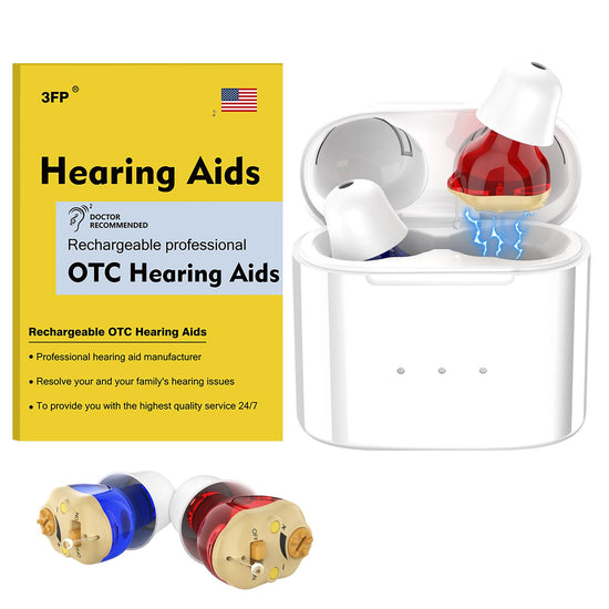 Rechargeable Digital Hearing Aids for Seniors, 2 Channel Ear Amplifier, Clear Sound Quality with Noise Cancellation, In Ear Hearing Aids, Invisible Sound Amplifier