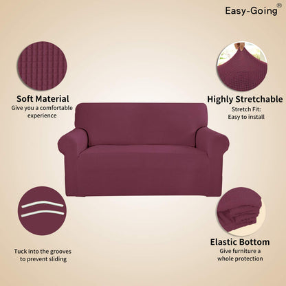 Easy-Going sofa cover — Soft stretch fabric with elastic bottom for kids and pets