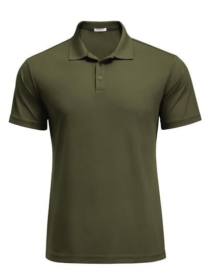 PINSPARK short sleeve polo shirt — lightweight and quick dry for golf and workouts
