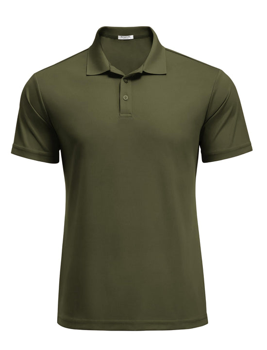 PINSPARK short sleeve polo shirt — lightweight and quick dry for golf and workouts