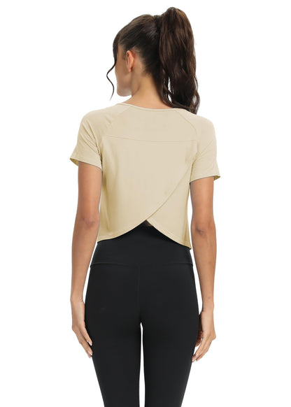 Mippo workout shirt — cropped split back design for women