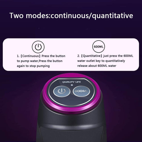Water dispenser — Portable pump for 3, 4 and 5 gallon bottles with USB charging