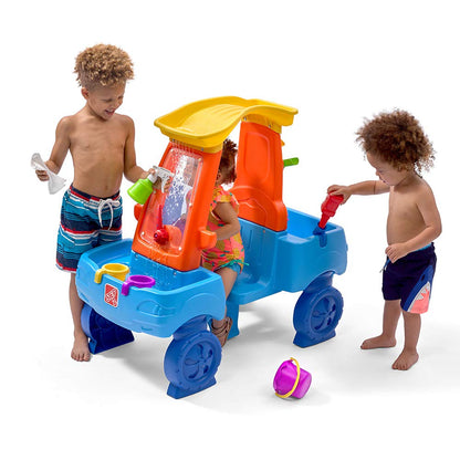 Step2 car wash splash center — kids water table with car and accessories