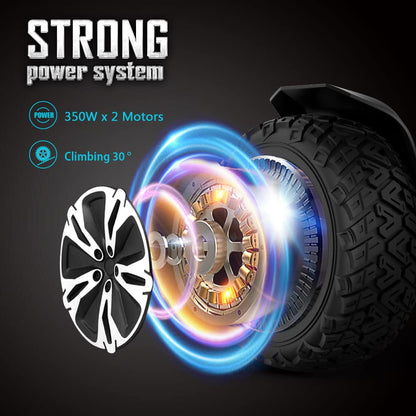 Gyroor Warrior self balancing electric vehicle with Bluetooth speakers and LED lights