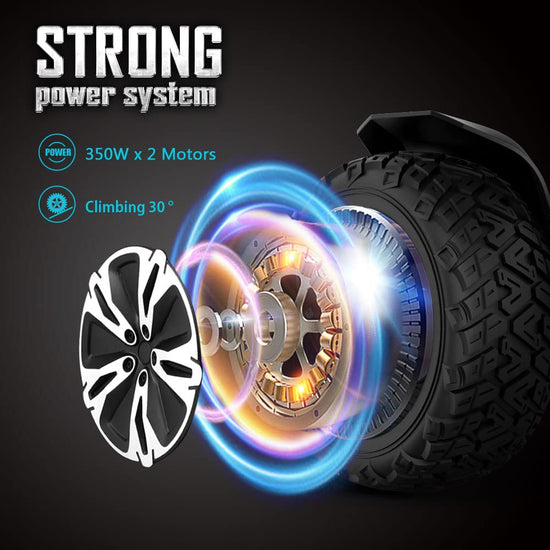 Gyroor Warrior self balancing electric vehicle with Bluetooth speakers and LED lights