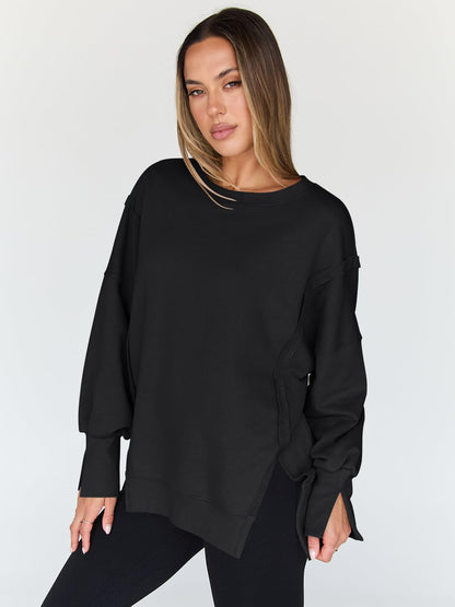Sweatshirt — Trendy oversized design for women and teen girls in fall and winter
