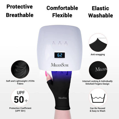 MelodySusie protective gloves — UPF50+ UV protection for manicures