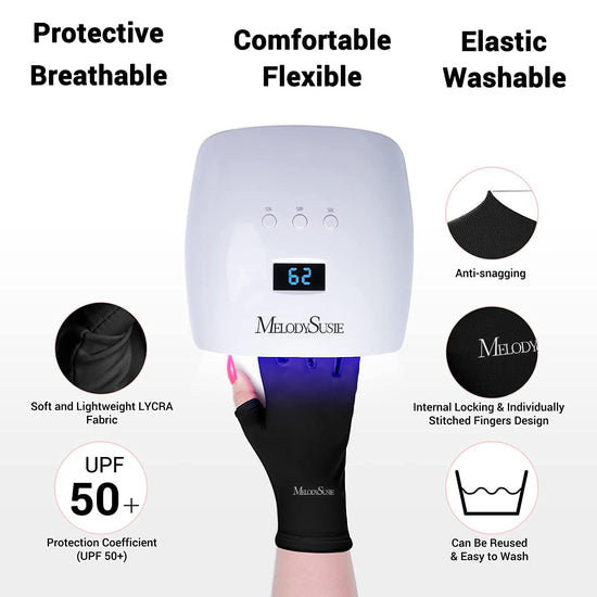 MelodySusie protective gloves — UPF50+ UV protection for manicures