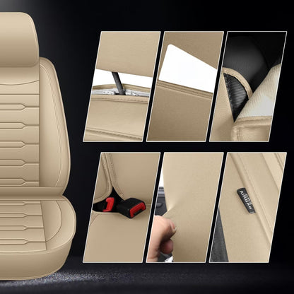 AOMSAZTO vehicle seat covers - waterproof faux leather for Honda Ridgeline 2006-2025