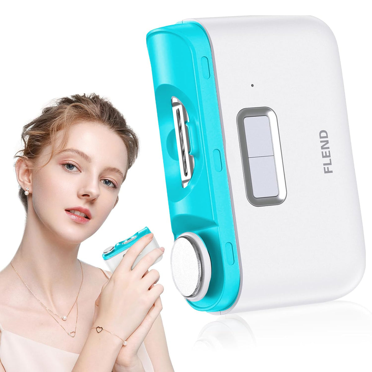Electric Nail Clipper, 2-in-1 Automatic Nail Clipper, Electric Nail Trimmer 2-Speed 40DB Baby Nail Trimmer with LED Light,for All Ages Baby,Kids,Adults,Seniors,Manicure Set,Baby Nail Kit Portabl