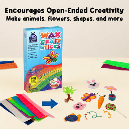 Art and craft kit — Bendable wax sticks for travel activities for kids ages 4-8