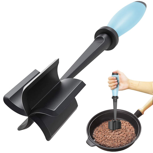 Upgrade meat chopper — heat resistant nylon meat masher tool for hamburger meat