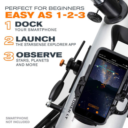 Celestron StarSense Explorer LT 114AZ telescope — app-enabled for easy use with smartphones