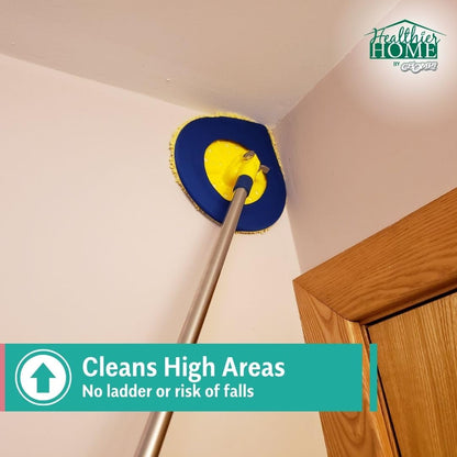 Chomp mop — long handle with washable microfiber pad for cleaning walls and ceilings