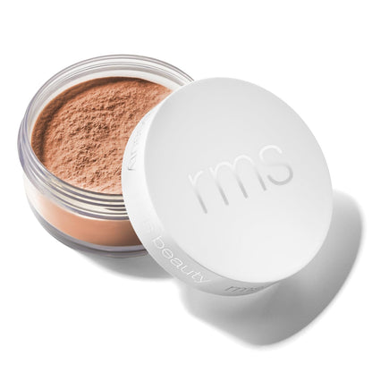 RMS Beauty hydra setting powder — translucent loose powder for oily skin