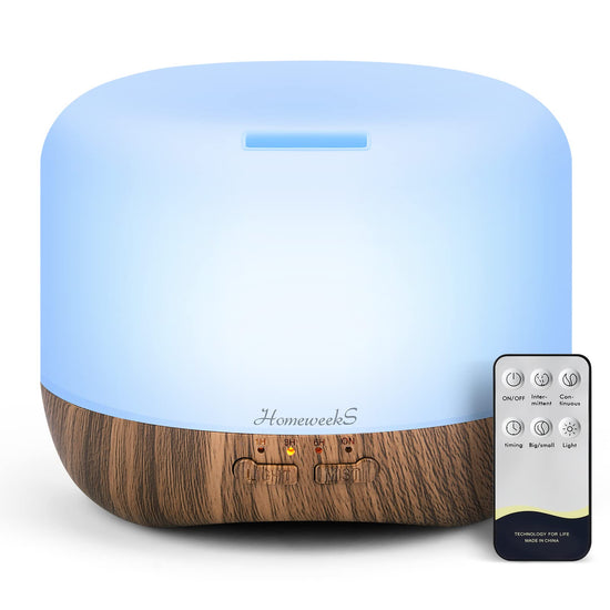 Aromatherapy essential oil diffuser — ultrasonic cool mist with colorful lights and auto off feature for home bedroom