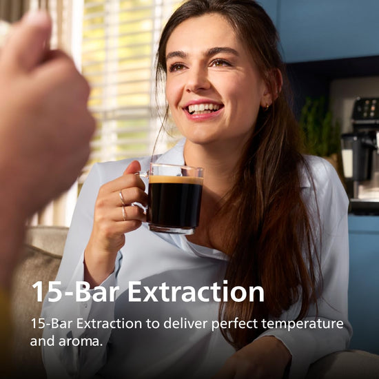 Philips espresso machine — fully automatic with milk frother and touch display