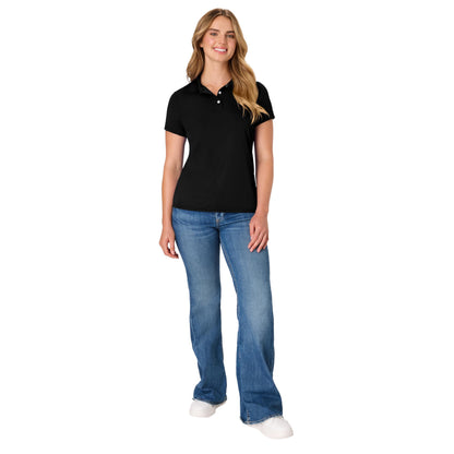 Hanes women's performance polo - moisture-wicking with UPF protection.