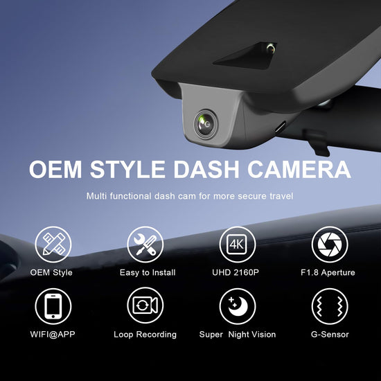 Mangoal 4K dash cam with WiFi and GPS for Toyota Tundra and Sequoia 2022-2026