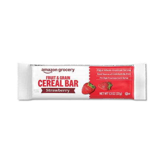 Snack food bar — Strawberry flavor, 10.4 oz, 8 count pack by Amazon Grocery