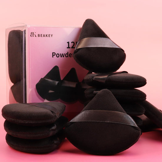 Cosmetic sponge — 12-piece triangle makeup puff set by Beakey