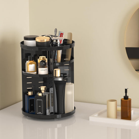 Caddy — Rotating 8 layer design with brush holder and perfume tray for storage