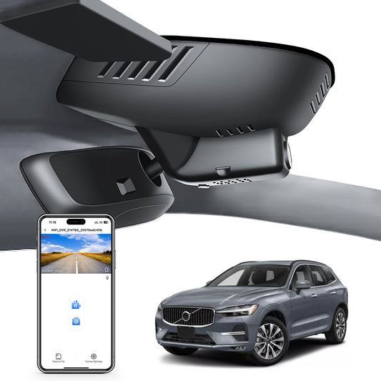 Mangoal 4K dash cam - Custom fit for Volvo XC60 2022-2026 with UHD video and GPS