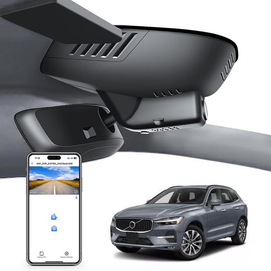 Mangoal 4K dash cam - Custom fit for Volvo XC60 2022-2026 with UHD video and GPS