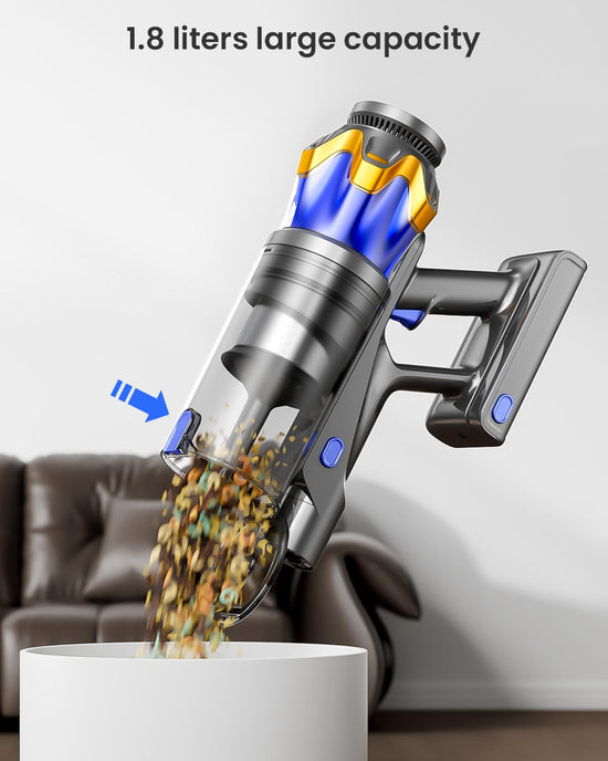 Cordless vacuum cleaner — 650W upgraded model with touch screen and self-standing feature