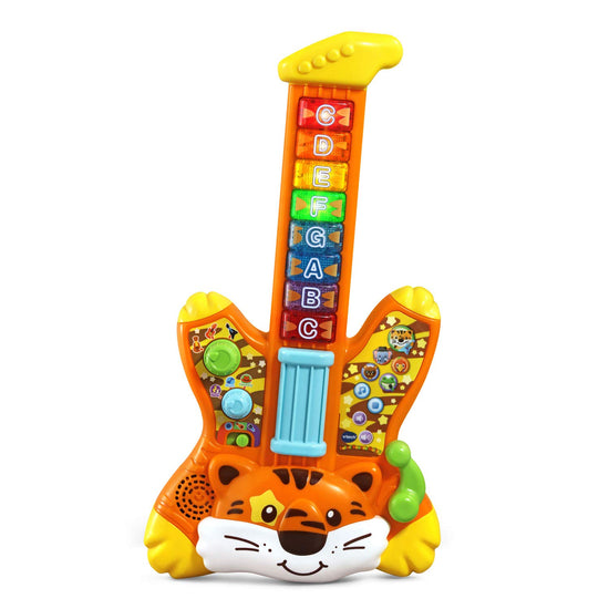 VTech musical instrument toy — Tiger Rock guitar with zoo jamz features