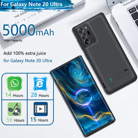 Sitong battery case – 5000mAh rechargeable extended battery for Galaxy Note 20 Ultra 5G