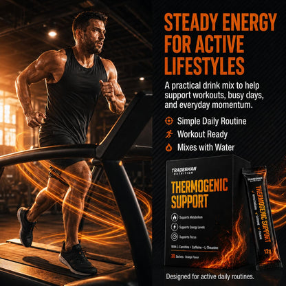 TRADESMAN NUTRITION Shred, Orange Energy Drink Powder in Packets, Thermogenic Support Powder for Men & Women, 30 Sachets (1pcs, 1)