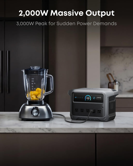 Anker SOLIX C1000 Gen 2 electricity generator — 2,000W solar power station with 49 min full charge time