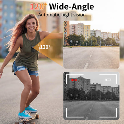 eovas 2K Mini Body Camera with 0.85" Screen,Thumb Size Small POV Camera with WiFi,Tiny Wearable Action Camera Magnetic Camcorder for Vlogging Work Cycling Motorcycle Pet Travel