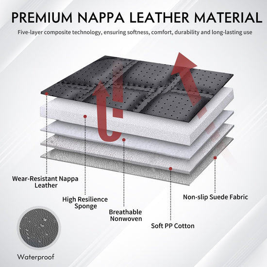 Vehicle seat cover — Huidasource nappa leather fit for Toyota Tacoma 2024-2026