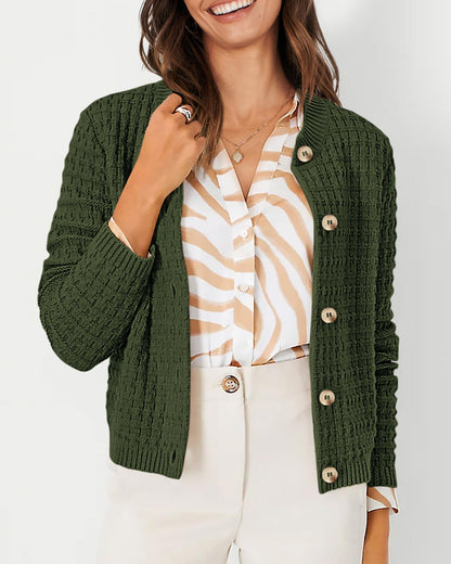 PRETTYGARDEN women's knit cardigan sweater - trendy open front design
